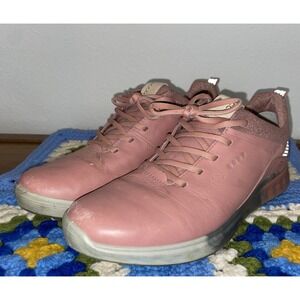 ECCO S-Three Women's Size 40 Spike less Golf Shoes‎ White Pink Gray